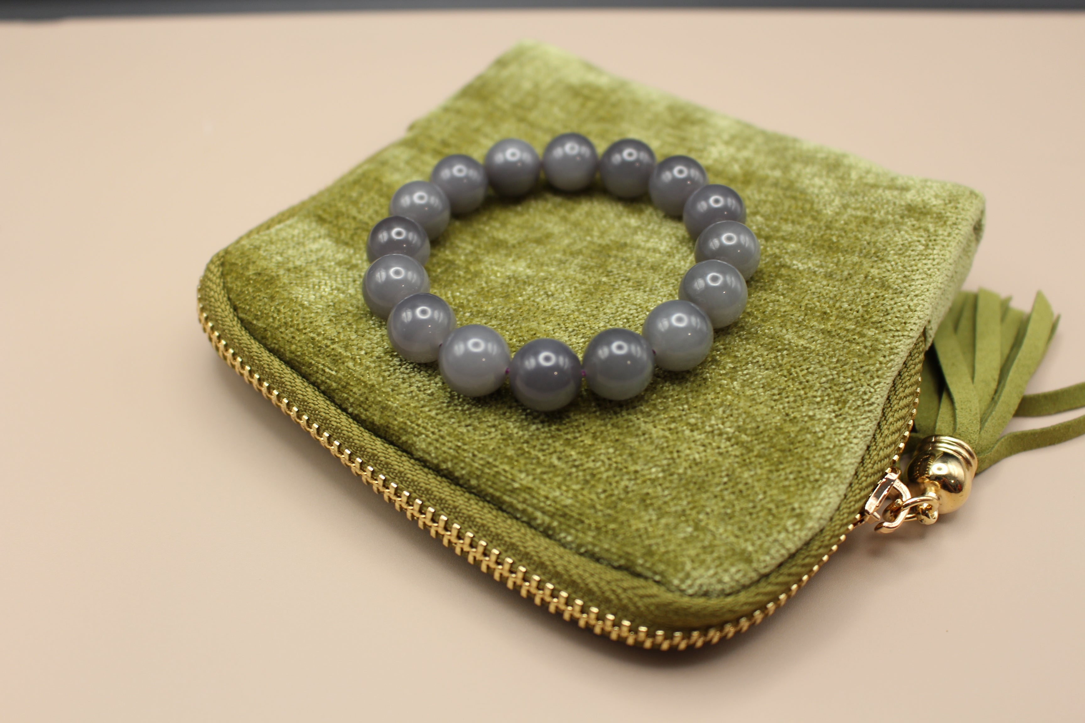 Qinghai Purple Bracelet - Size 8mm